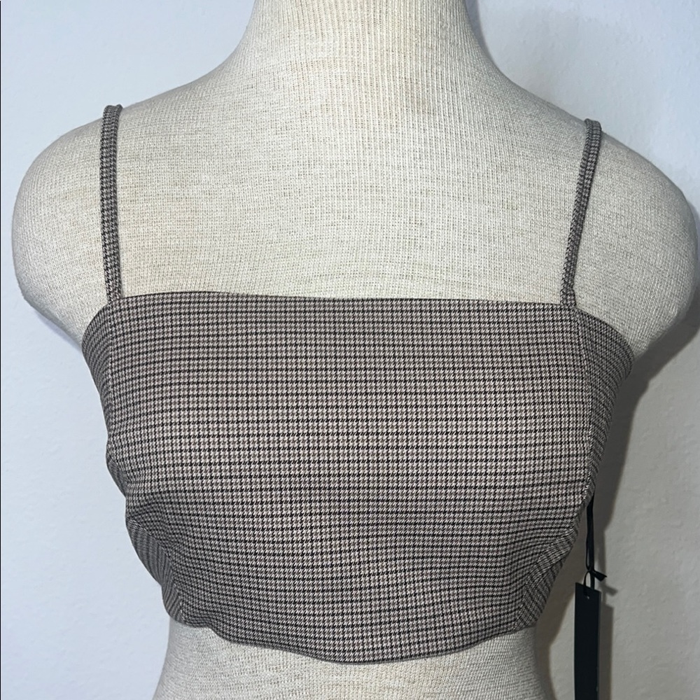House of Harlow 1960 Houndstooth Crop Top